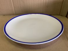 6 X BRAND NEW PACKS OF 12 CHURCHILL RETRO BLUE COUPE PLATES 26CM RRP £106 PER PACK