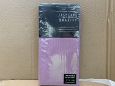 10 X BRAND NEW EASY CARE LUXURY PERCALE DOUBLE FITTED SHEETS