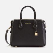 BRAND NEW MICHAEL KORS MERCER BLACK BELTED MEDIUM STACHEL BAG (6119) RRP £409