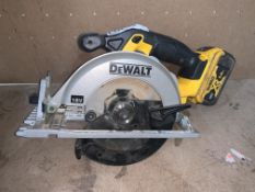 DEWALT DCS391 165MM 18V LI-ION XR CORDLESS CIRCULAR SAW COMES WITH BATTERY (UNCHECKED)