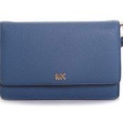 BRAND NEW MICHAEL KORS CROSSBODIES DARK CHAMBRAY LEATHER PHONE CROSSBODY BAG (2569) RRP £99