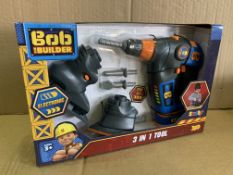 12 X BRAND NEW BOXED BOB THE BUILDER 3 IN 1 TOOL SETS