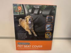 10 X NEW BOXED POWERFULL WATERPROOF PET SEAT COVERS. FITS SIZE VEHICLE. MACHINE WASHABLE. EASILY