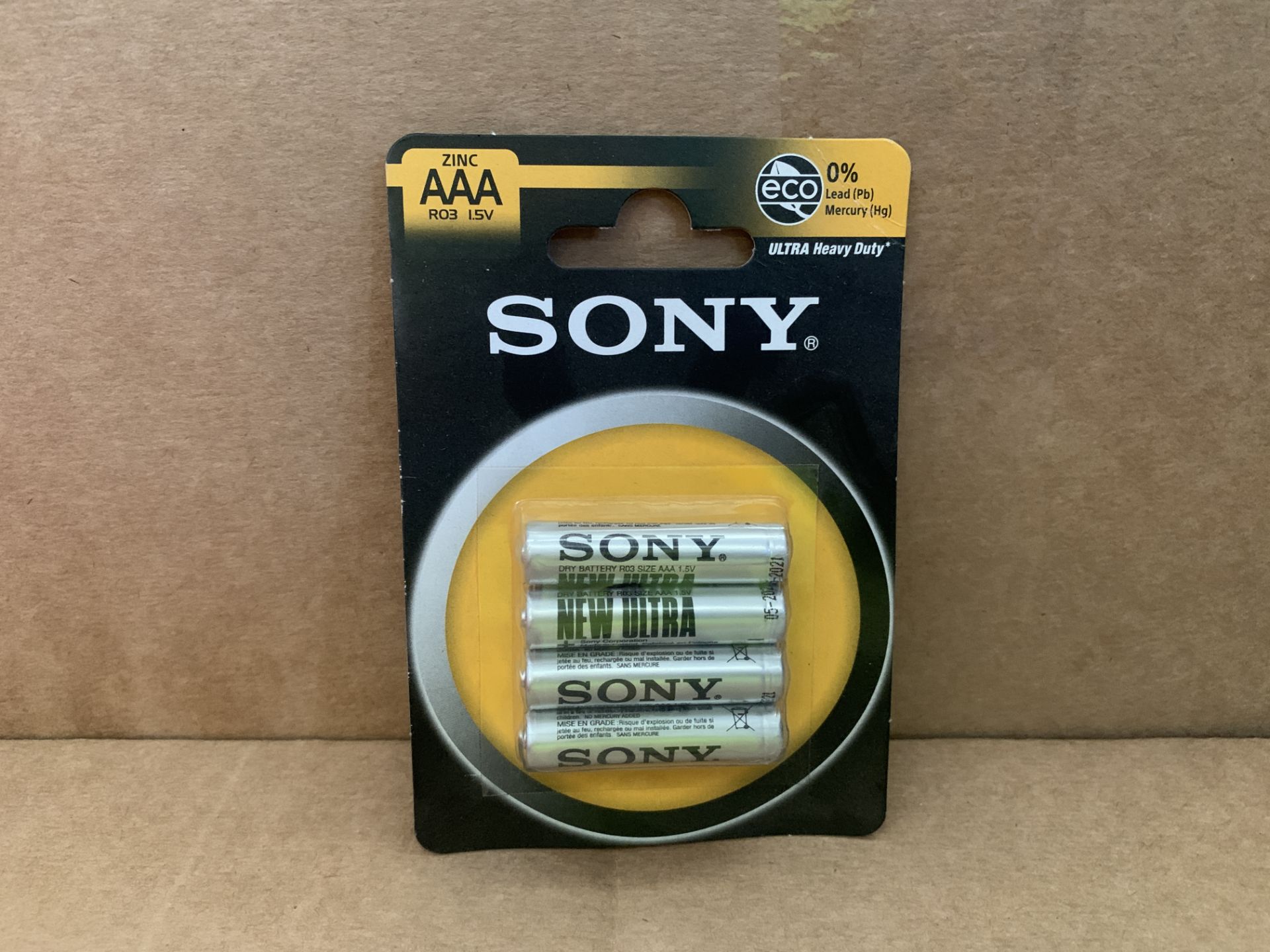 120 X BRAND NEW PACKS OF 4 SONY ULTRA HEAVY DUTY AAA BATTERIES (EXP MAY 21)