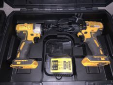 DEWALT DCK2060S2T-SFGB 18V 1.5AH LI-ION XR BRUSHLESS CORDLESS TWIN PACK COMES WITH CHARGER AND CARRY