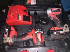 MILWAUKEE M18 CBLPP2A-502C 18V 5.0AH LI-ION REDLITHIUM BRUSHLESS CORDLESS COMBI DRILL & IMPACT