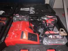 MILWAUKEE M18 BPDN-402C 18V 4.0AH LI-ION REDLITHIUM CORDLESS COMBI DRILL COMES WITH 2 BATTERIES,