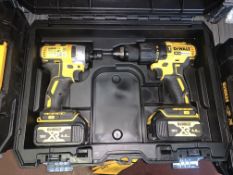 DEWALT DCK2060M2T-SFGB 18V 4.0AH LI-ION XR BRUSHLESS CORDLESS TWIN PACK COMES WITH 2 BATTERIES AND