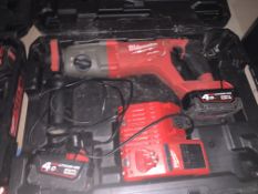 MILWAUKEE M18 CHD-402C FUEL 3.5KG 18V 4.0AH LI-ION REDLITHIUM BRUSHLESS CORDLESS SDS PLUS DRILL