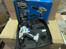 MAC ALLISTER MSDD18-LI-2 18V 1.5AH LI-ION CORDLESS DRILL DRIVER COMES WITH BOX AND CARRY CASE (