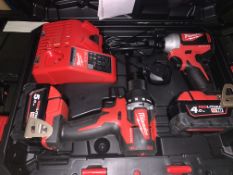 MILWAUKEE M18 CBLPP2A-502C 18V 5.0AH LI-ION REDLITHIUM BRUSHLESS CORDLESS COMBI DRILL & IMPACT