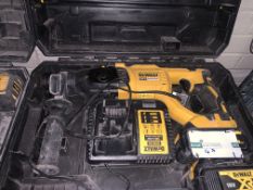 DEWALT DCH033 3KG 18V 4.0AH LI-ION XR BRUSHLESS CORDLESS SDS PLUS DRILL COMES WITH 2 BATTERIES,