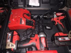 MILWAUKEE M18 CBLPP2A-502C 18V 5.0AH LI-ION REDLITHIUM BRUSHLESS CORDLESS COMBI DRILL & IMPACT