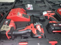 MILWAUKEE M18 CBLPP2A-502C 18V 5.0AH LI-ION REDLITHIUM BRUSHLESS CORDLESS COMBI DRILL & IMPACT