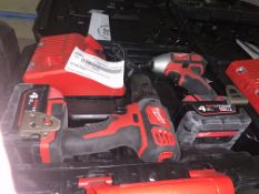 MILWAUKEE M18 BPP2Q-402C 18V 4.0AH LI-ION REDLITHIUM CORDLESS TWIN PACK COMES WITH 2 BATTERIES,