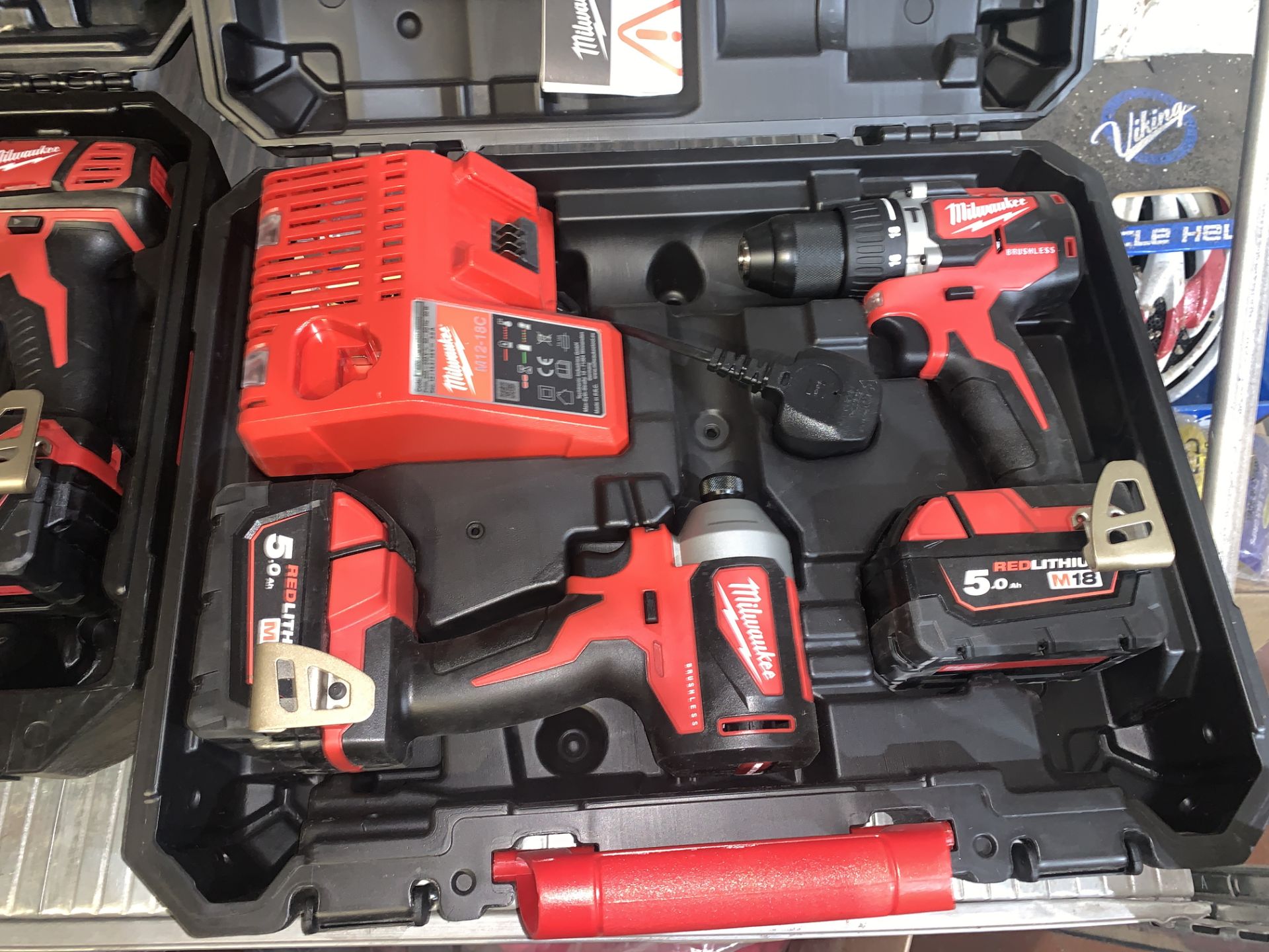 MILWAUKEE M18 CBLPP2A-502C 18V 5.0AH LI-ION REDLITHIUM BRUSHLESS CORDLESS COMBI DRILL & IMPACT