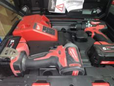 MILWAUKEE M18 CBLPP2A-502C 18V 5.0AH LI-ION REDLITHIUM BRUSHLESS CORDLESS COMBI DRILL & IMPACT