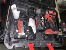 MILWAUKEE M18 BPDN-402C 18V 4.0AH LI-ION REDLITHIUM CORDLESS COMBI DRILL COMES WITH 2 BATTERIES