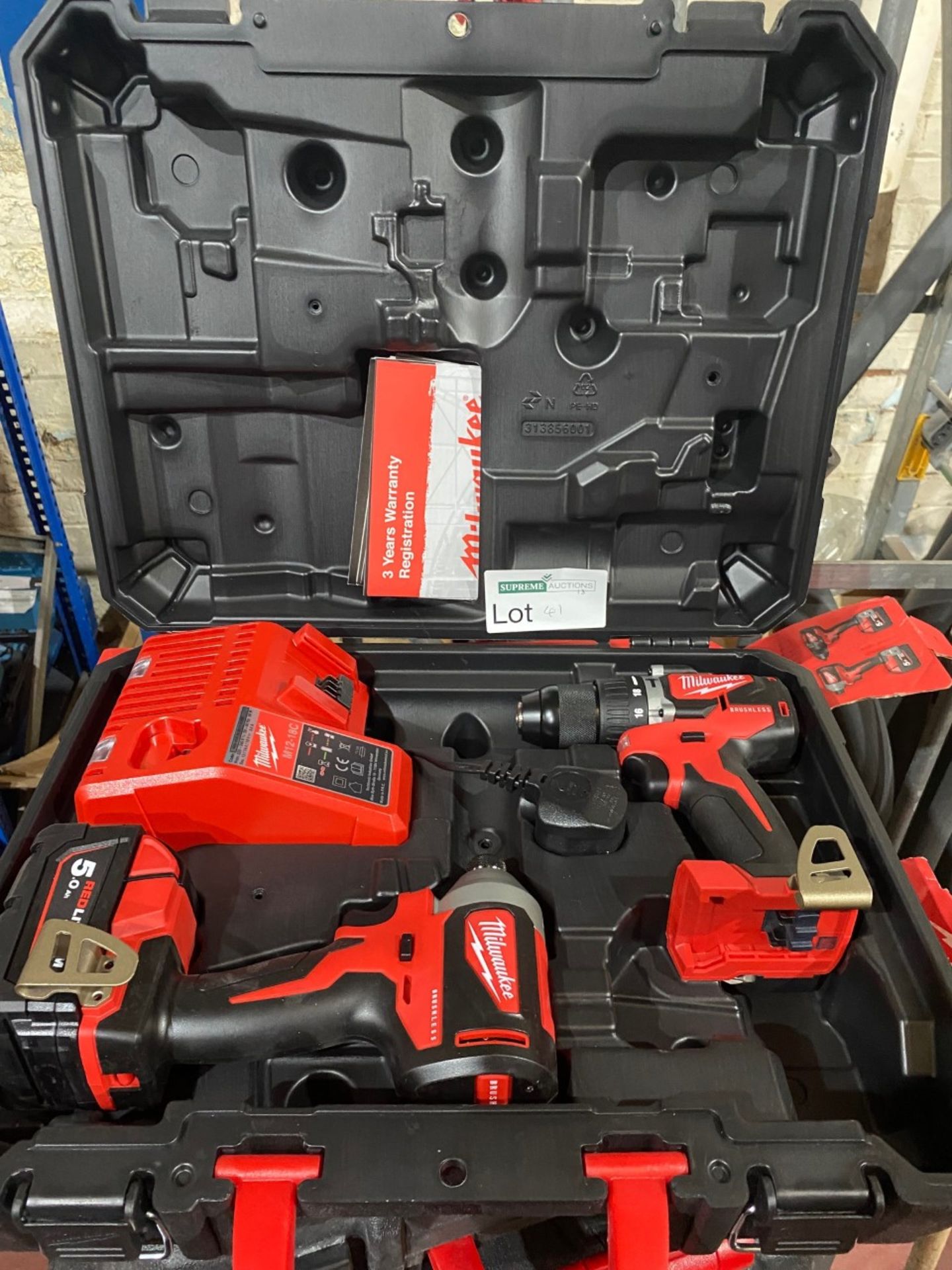 MILWAUKEE M18 CBLPP2A-502C 18V 5.0AH LI-ION REDLITHIUM BRUSHLESS CORDLESS COMBI DRILL & IMPACT