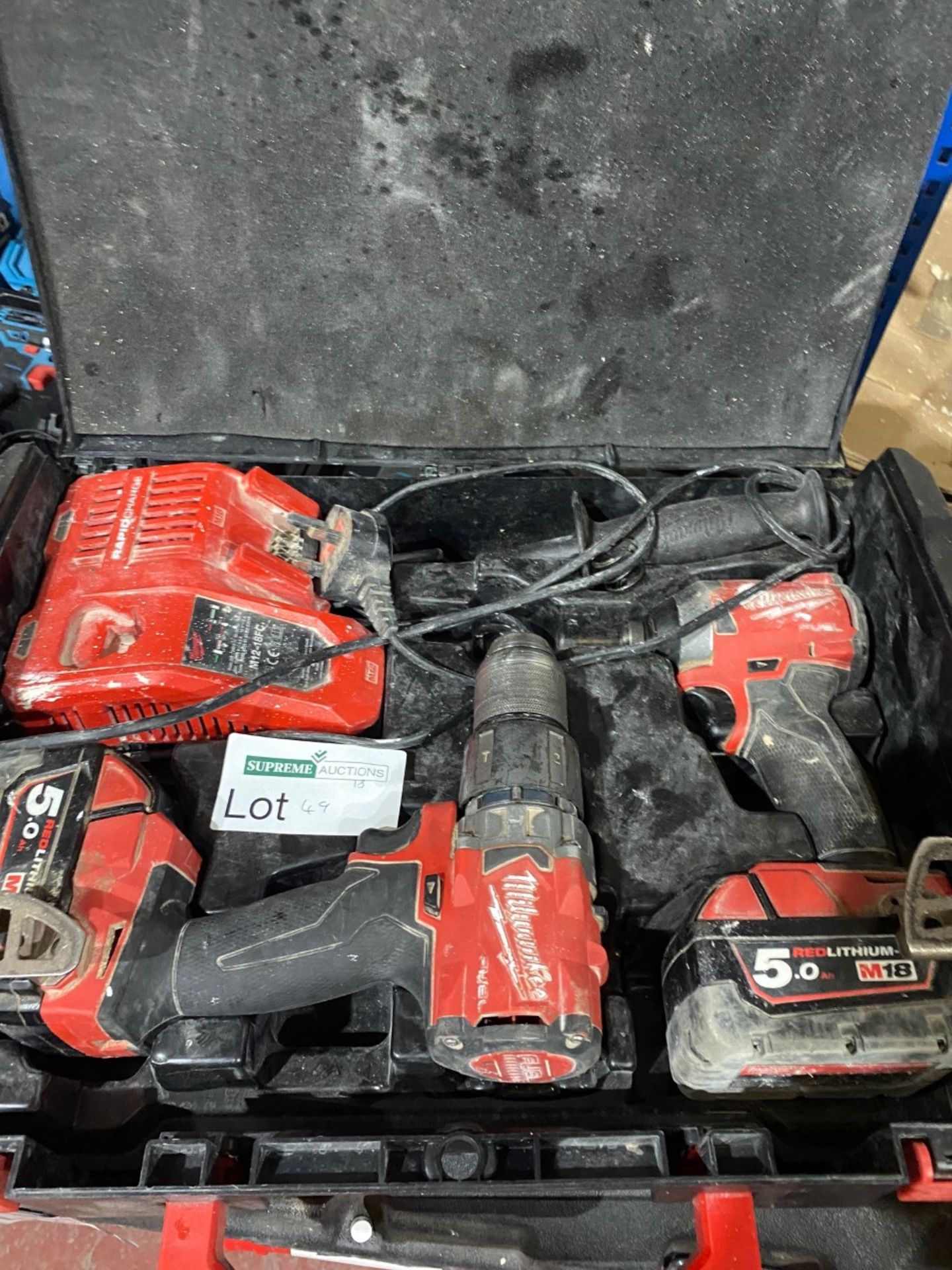 MILWAUKEE M18 FPP2A2-502X FUEL 18V 5.0AH LI-ION REDLITHIUM BRUSHLESS CORDLESS TWIN PACK COMES WITH 2