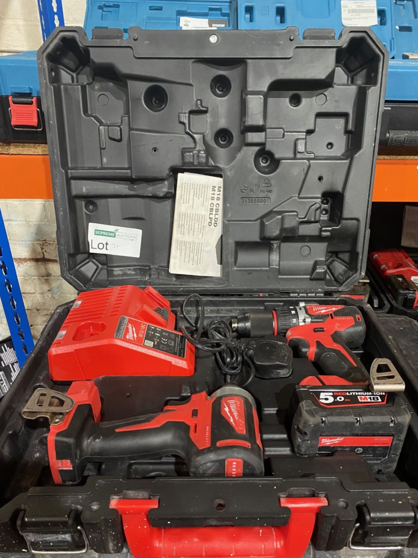 MILWAUKEE M18 CBLPP2A-502C 18V 5.0AH LI-ION REDLITHIUM BRUSHLESS CORDLESS COMBI DRILL & IMPACT