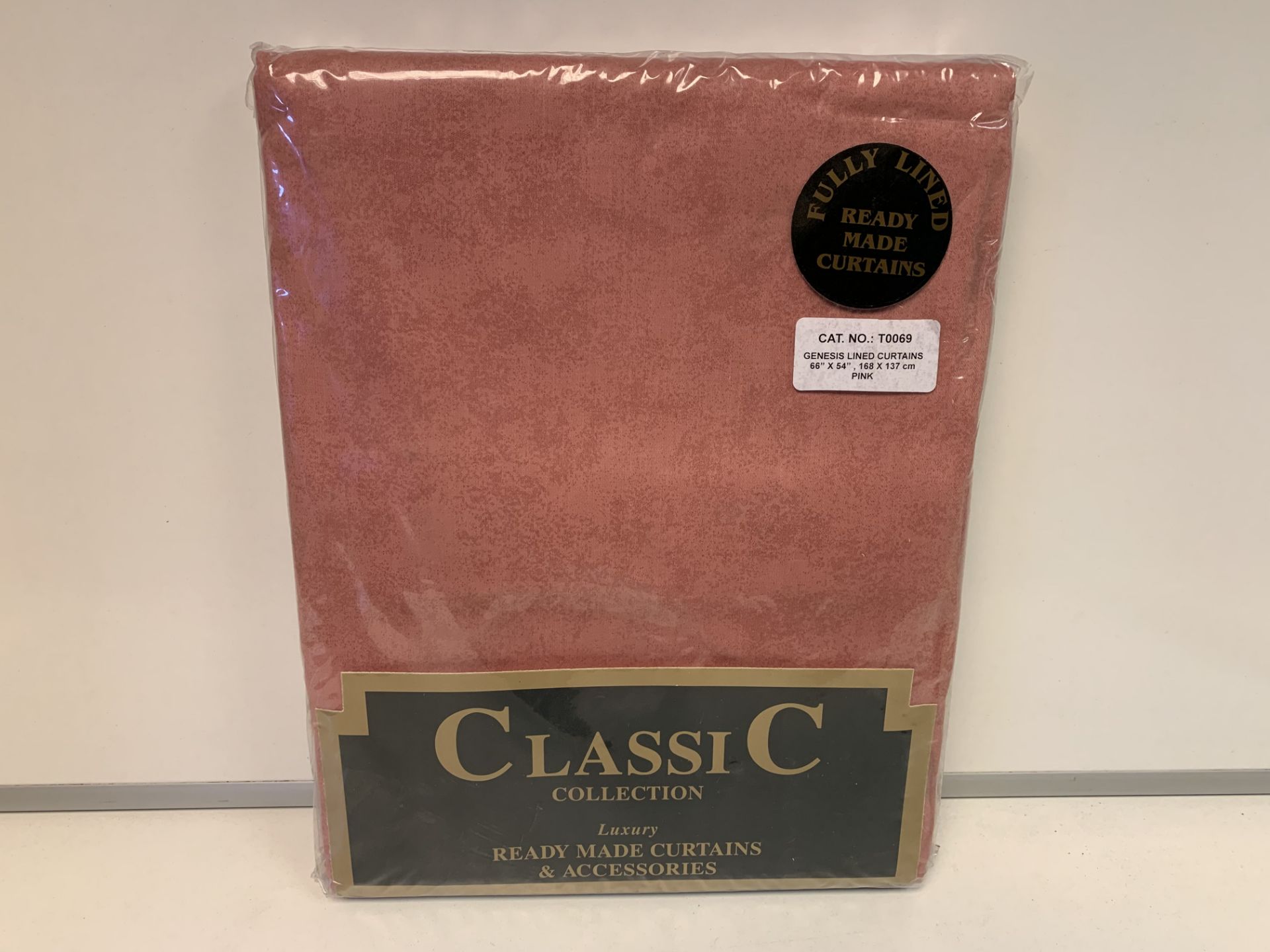 12 X BRAND NEW CLASSIC COLLECTION LUXURY READY MADE CURTAINS AND ACCESSORIES PINK 168 X 137CM