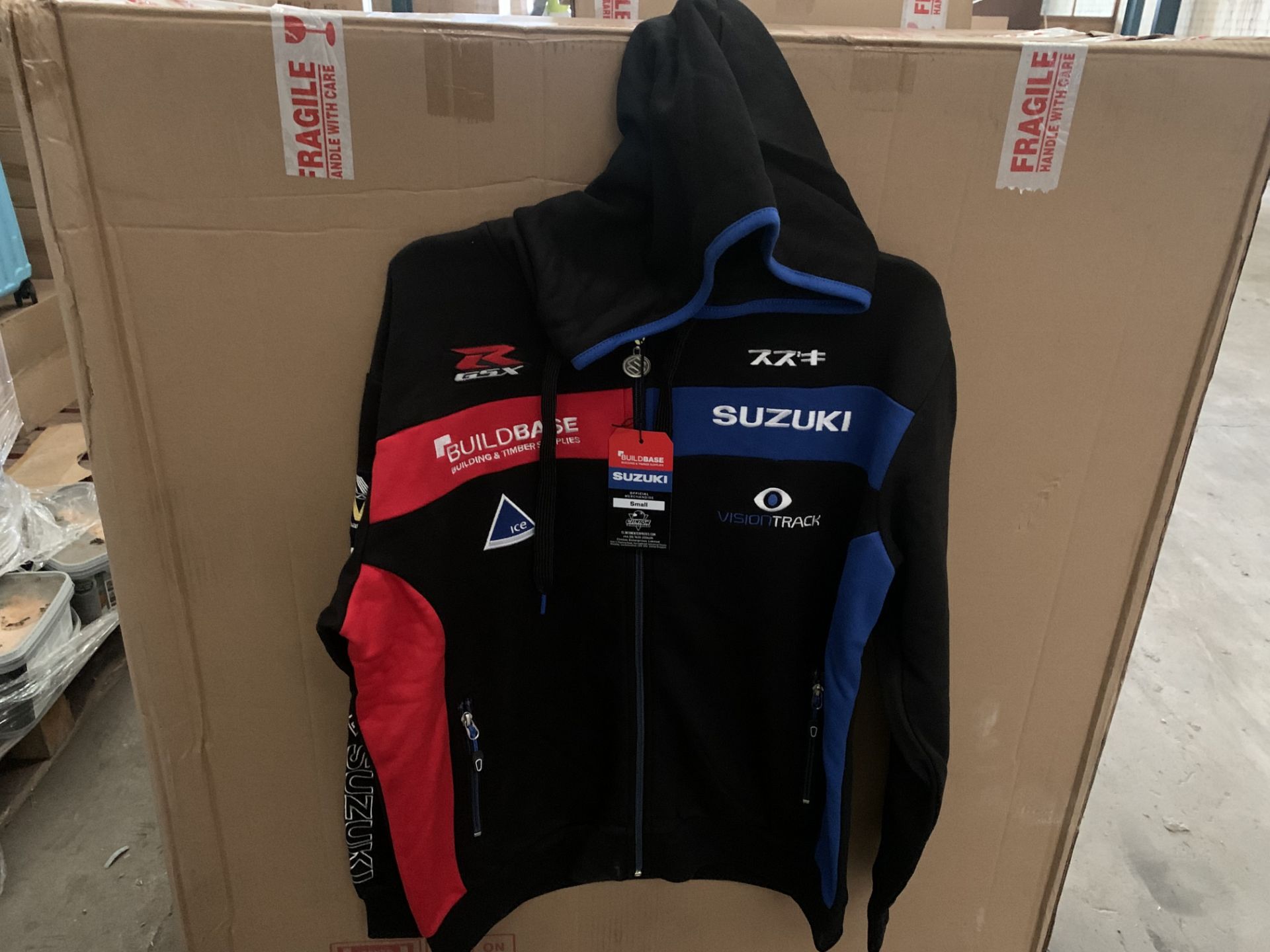 16 X BRAND NEW OFFICIAL SUZUKI BUILDBASE HOODIES SIZE SMALL