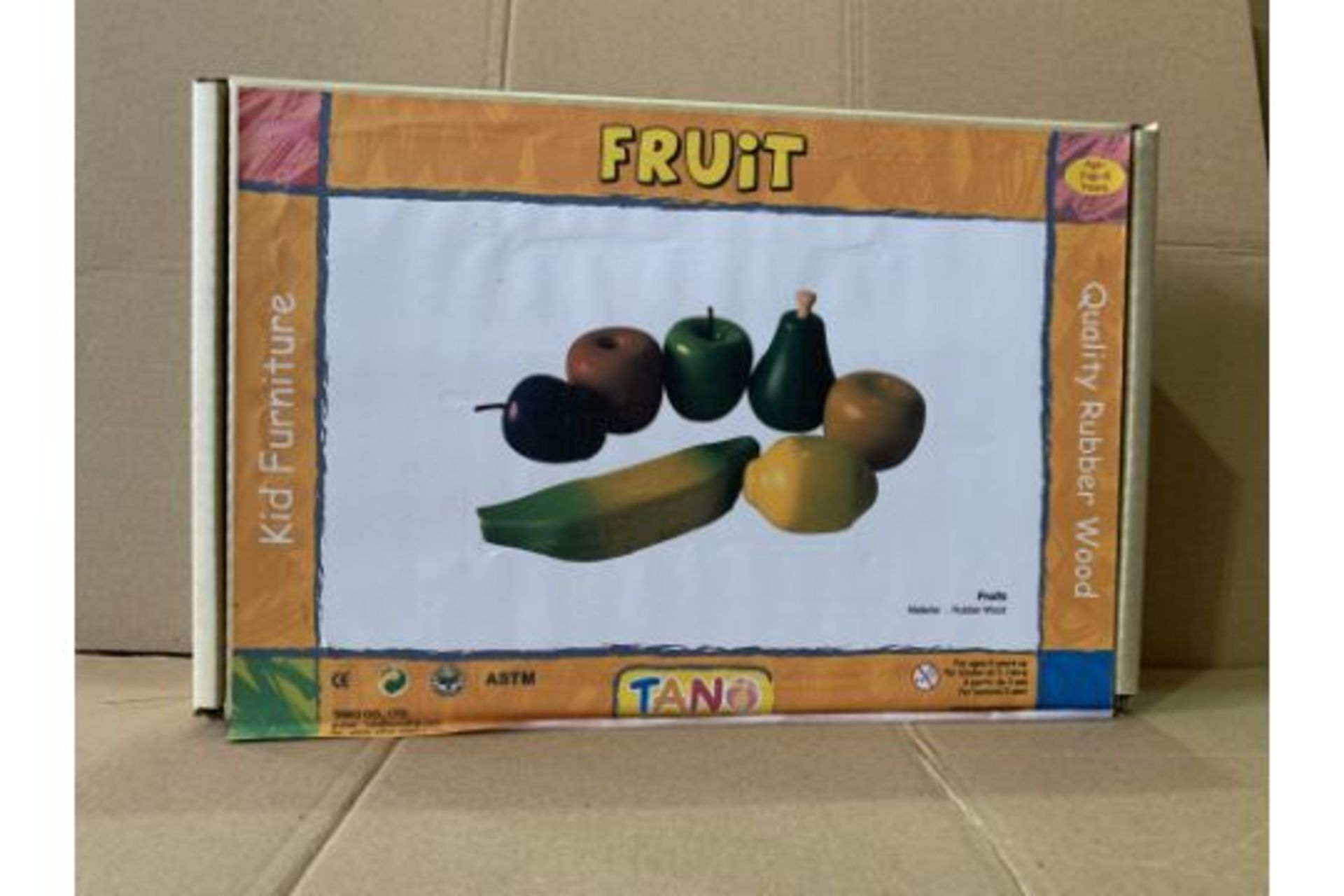 16 X BRAND NEW TANO RUBBER WOOD FRUIT SELECTION TOYS