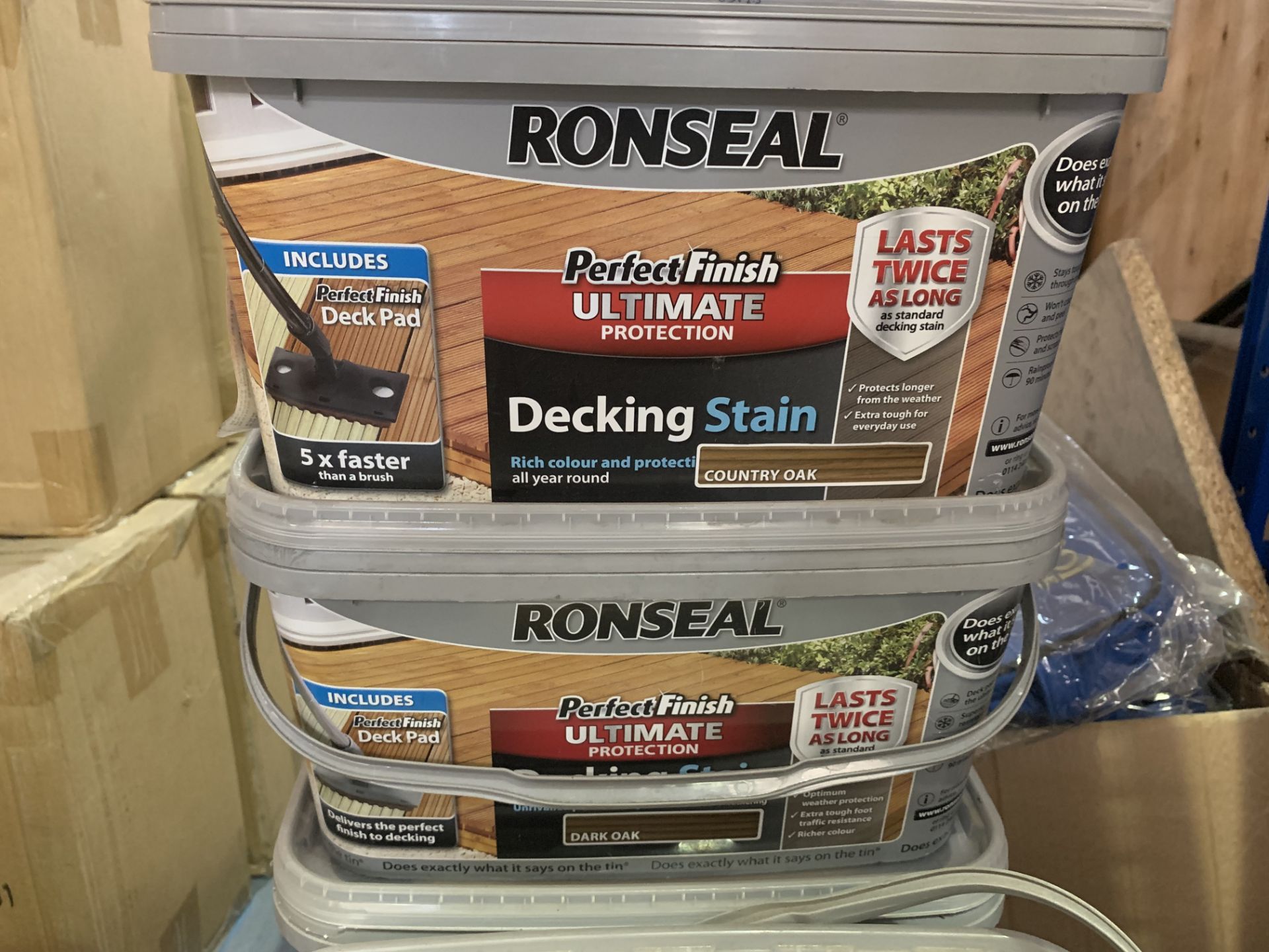 8 X BRAND NEW RONSEAL 2.5L DECKING STAIN KITS IN VARIOUS COLOURS