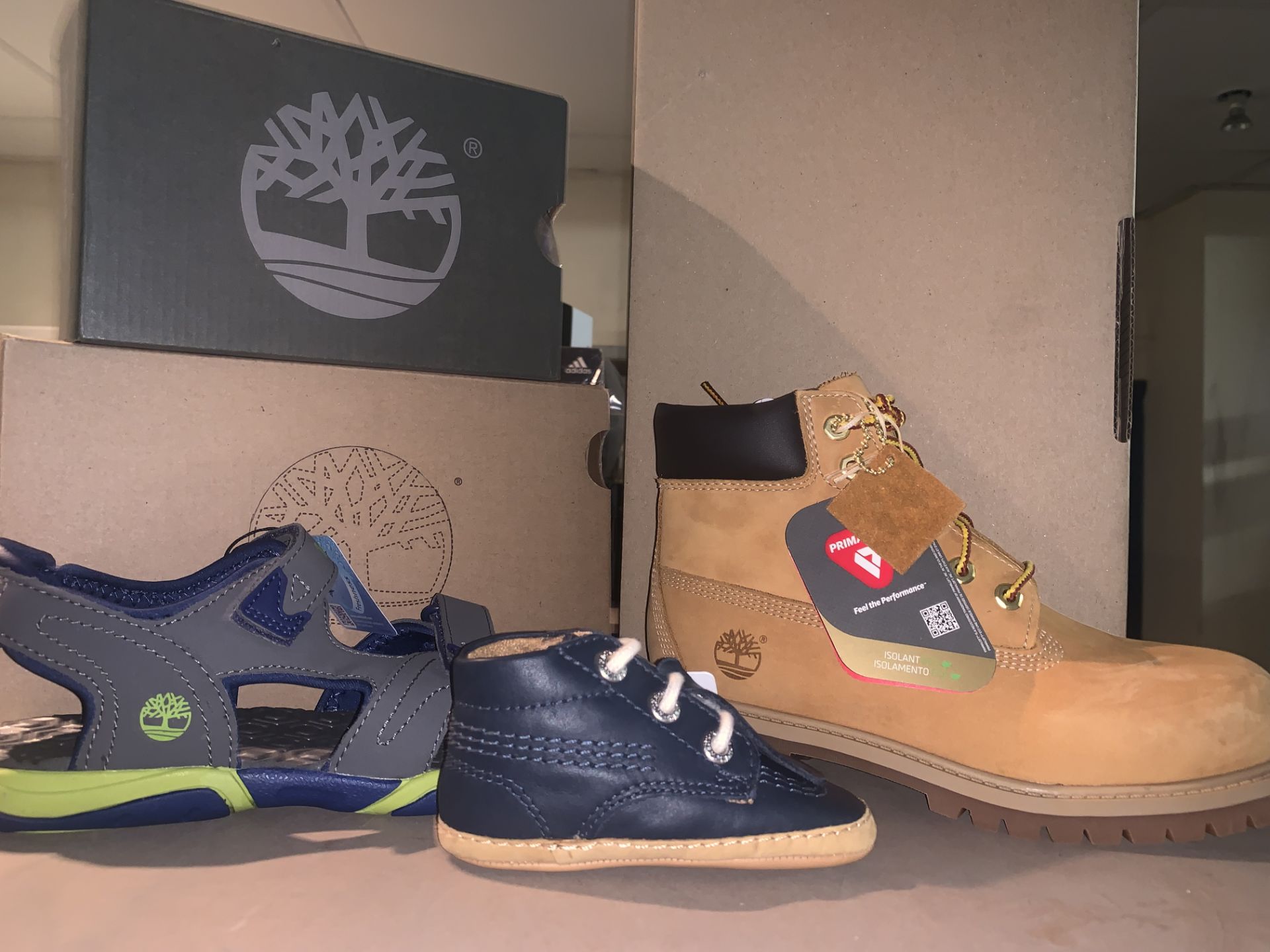(NO VAT) 3 X BRAND NEW CHILDRENS TIMBERLAND FOOTWEAR IN VARIOUS SIZES