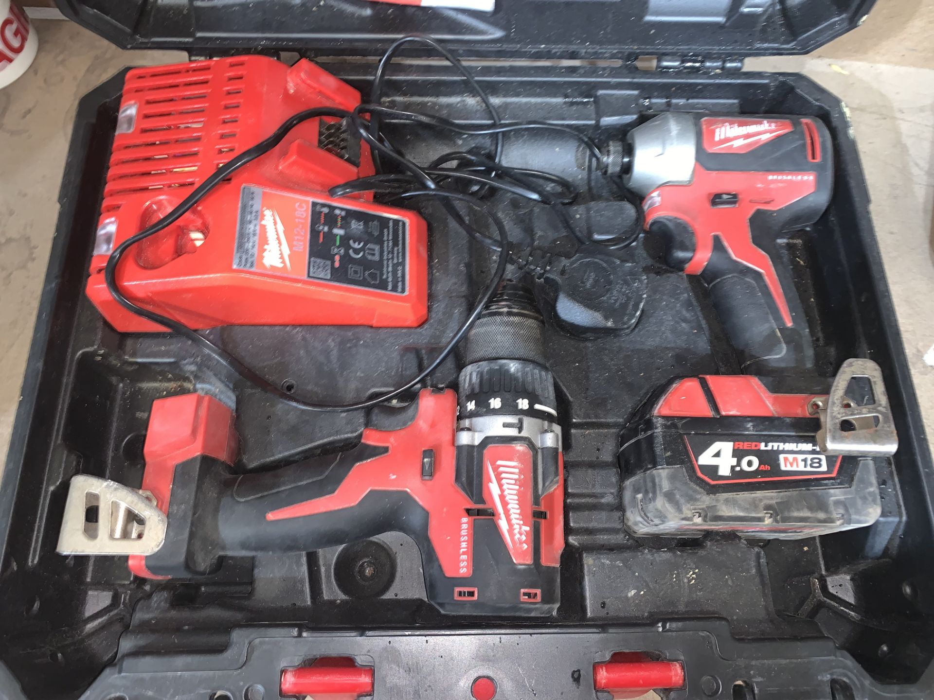 MILWAUKEE M18 CBLPP2A-402C 18V 4.0AH LI-ION REDLITHIUM BRUSHLESS CORDLESS COMBI DRILL & IMPACT