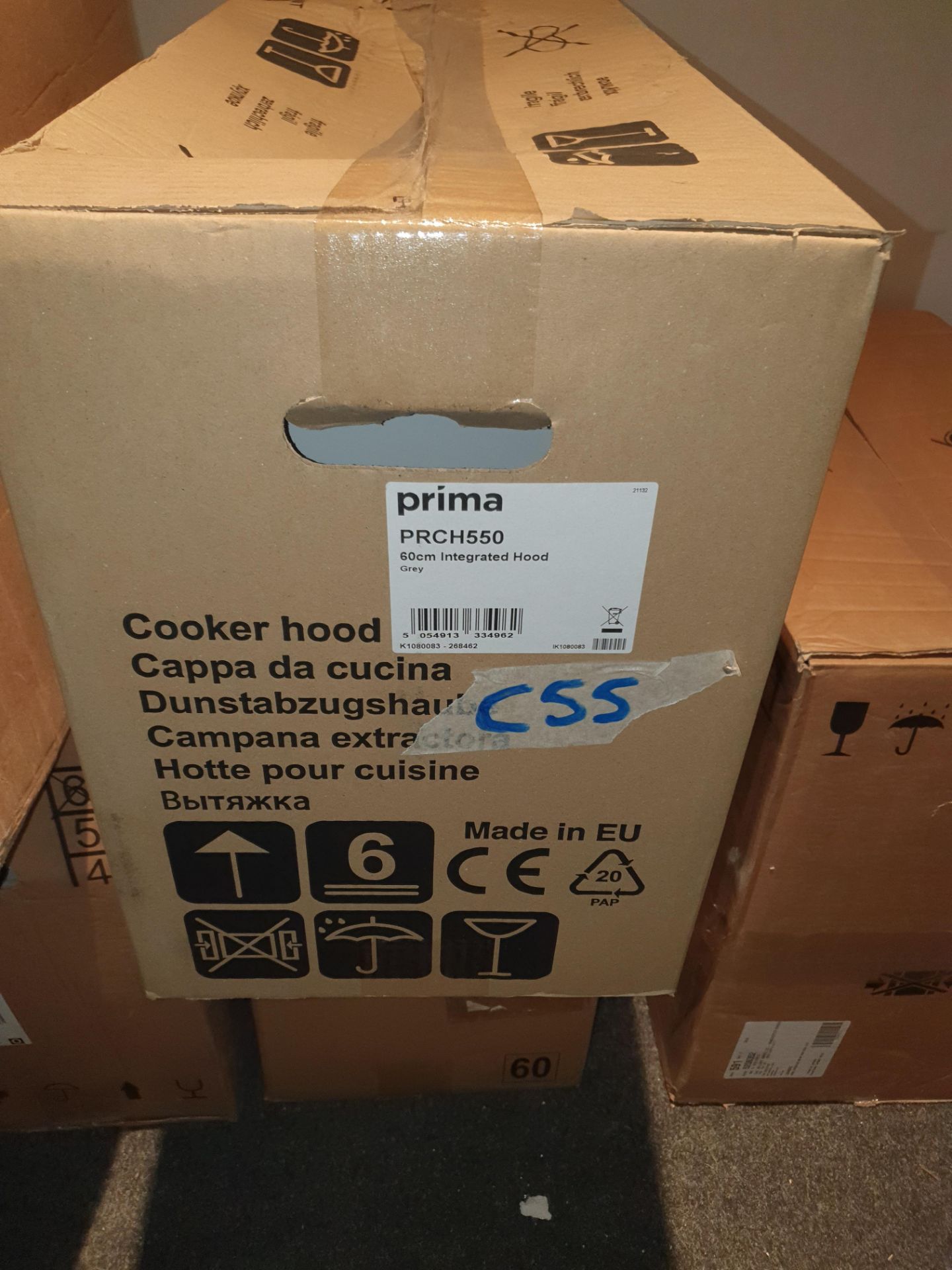 PRIMA PRCH550 60CM INT HOOD GREY