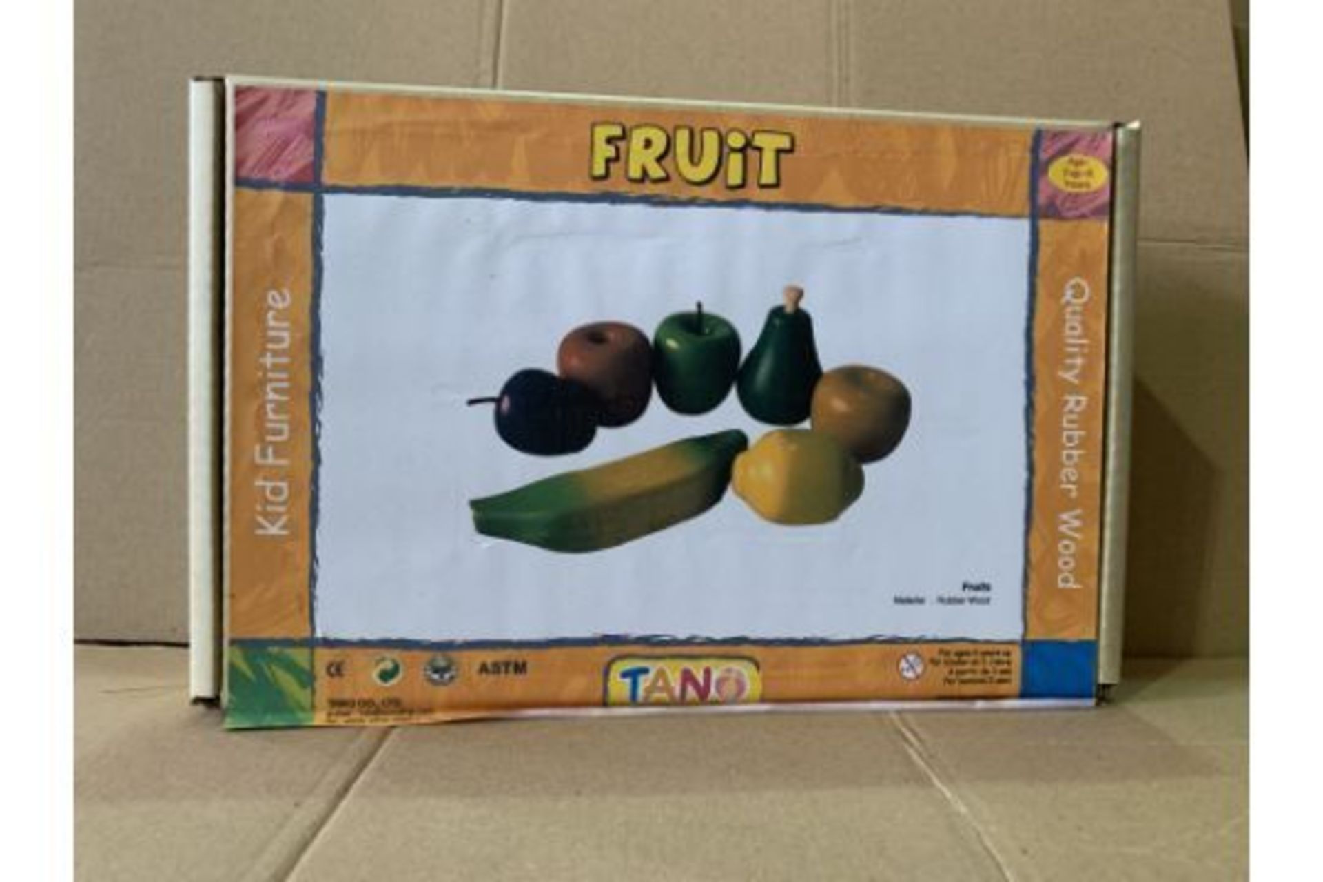 16 X BRAND NEW TANO RUBBER WOOD FRUIT SELECTION TOYS (1533/20)