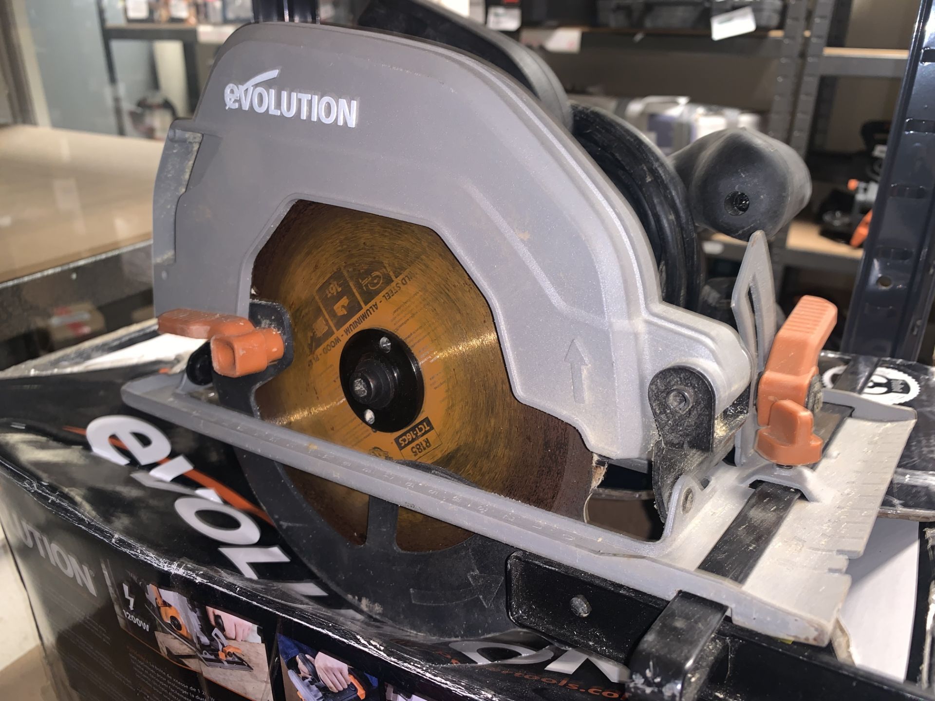 EVOLUTION R185CCSL240 1200W 185MM ELECTRIC CIRCULAR SAW 220-240V COMES WITH BOX (UNCHECKED) (99/20)