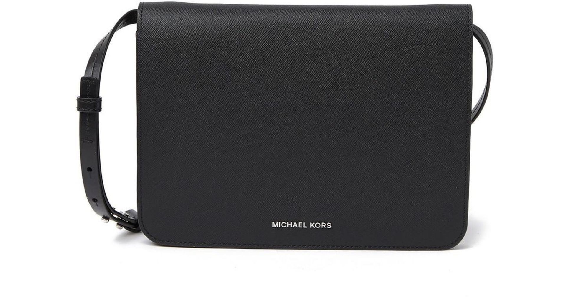 BRAND NEW MICHAEL KORS PENNY BLACK/GREY MEDIUM CROSSBODY BAG RRP £170 (09173)