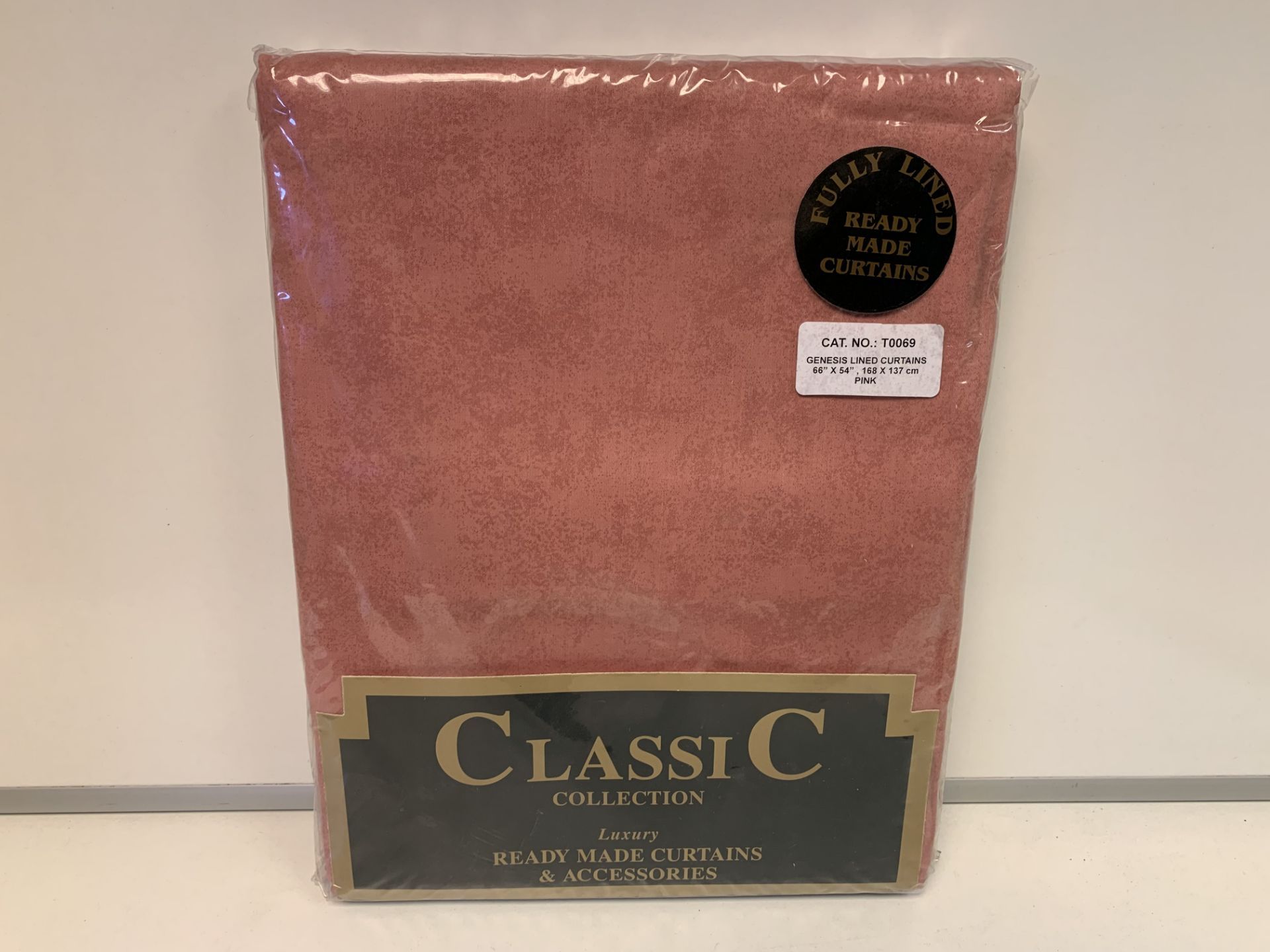 12 X BRAND NEW CLASSIC COLLECTION LUXURY READY MADE CURTAINS AND ACCESSORIES PINK 168 X 137CM (279/