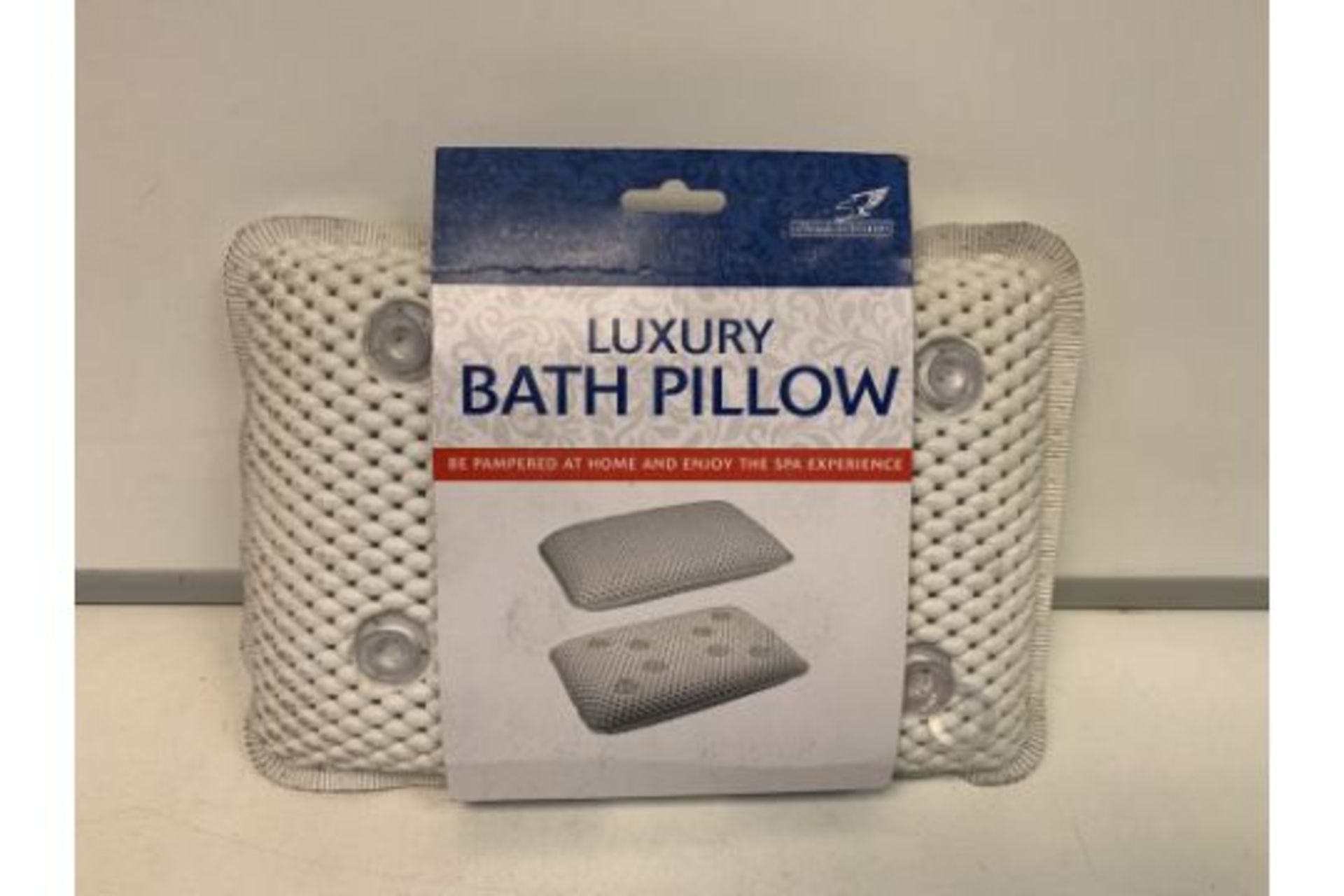 24 X NEW PACKAGED FALCON LUXURY BATH PILLOWS - BE PAMPERED AT HOME & ENJOY THE SPA EXPERIENCE (