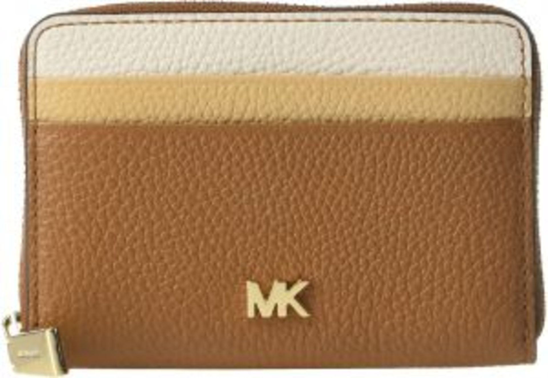 BRAND NEW MICHAEL KORS TAN/CREAM COIN CARD CASE LEATHER ZA RRP £80 (14374)