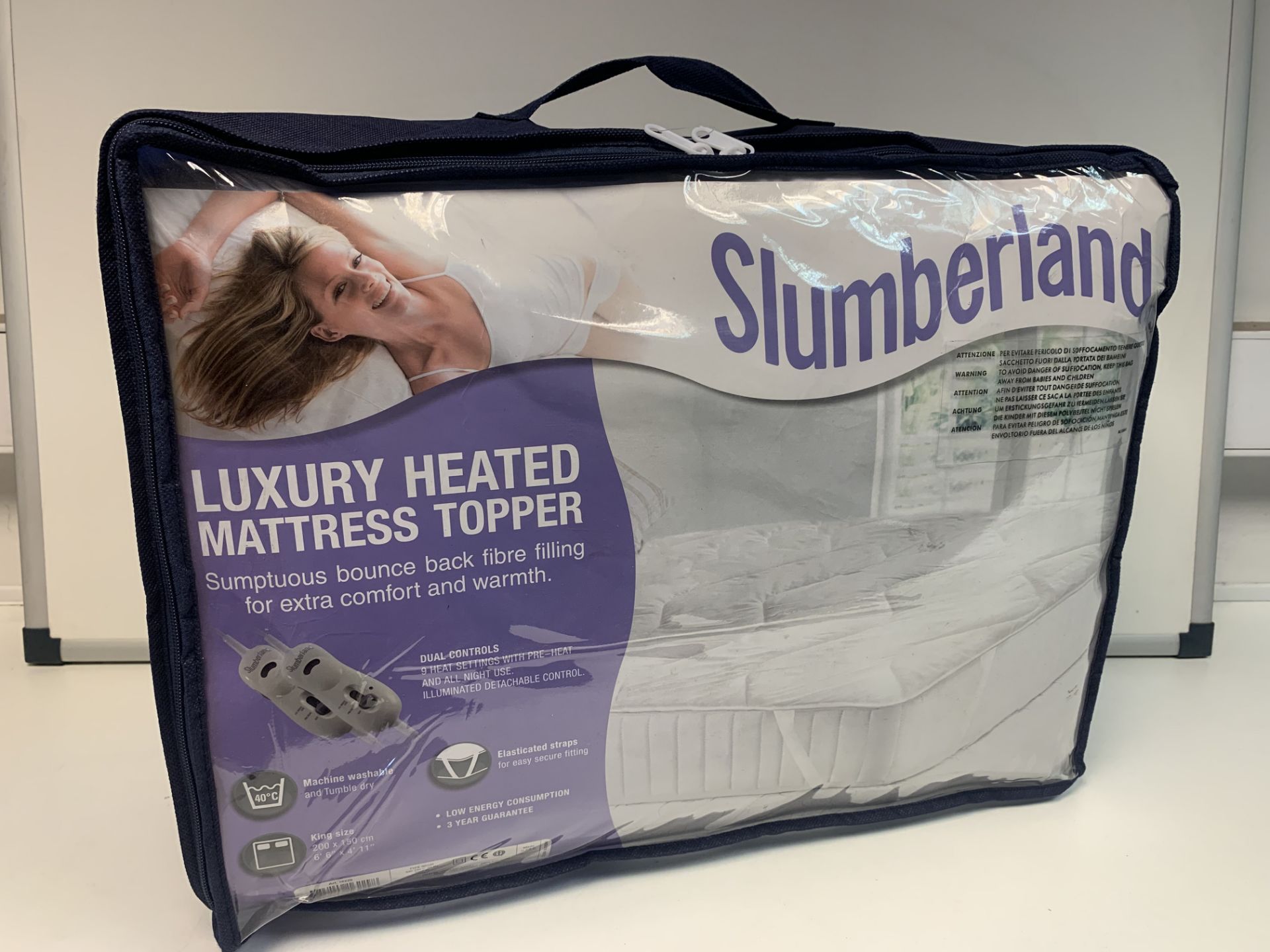 8 X BRAND NEW SLUMBERLAND DOUBLE SIZE LUXURY HEATED MATTRESS TOPPERS (11/20)