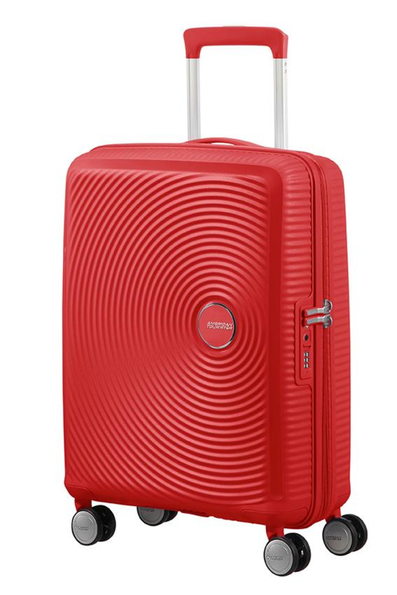 BRAND NEW AMERICAN TOURISTER SOUNDBOX SPINNER 67 LUGGAGE BAG CORAL RED RRP £199