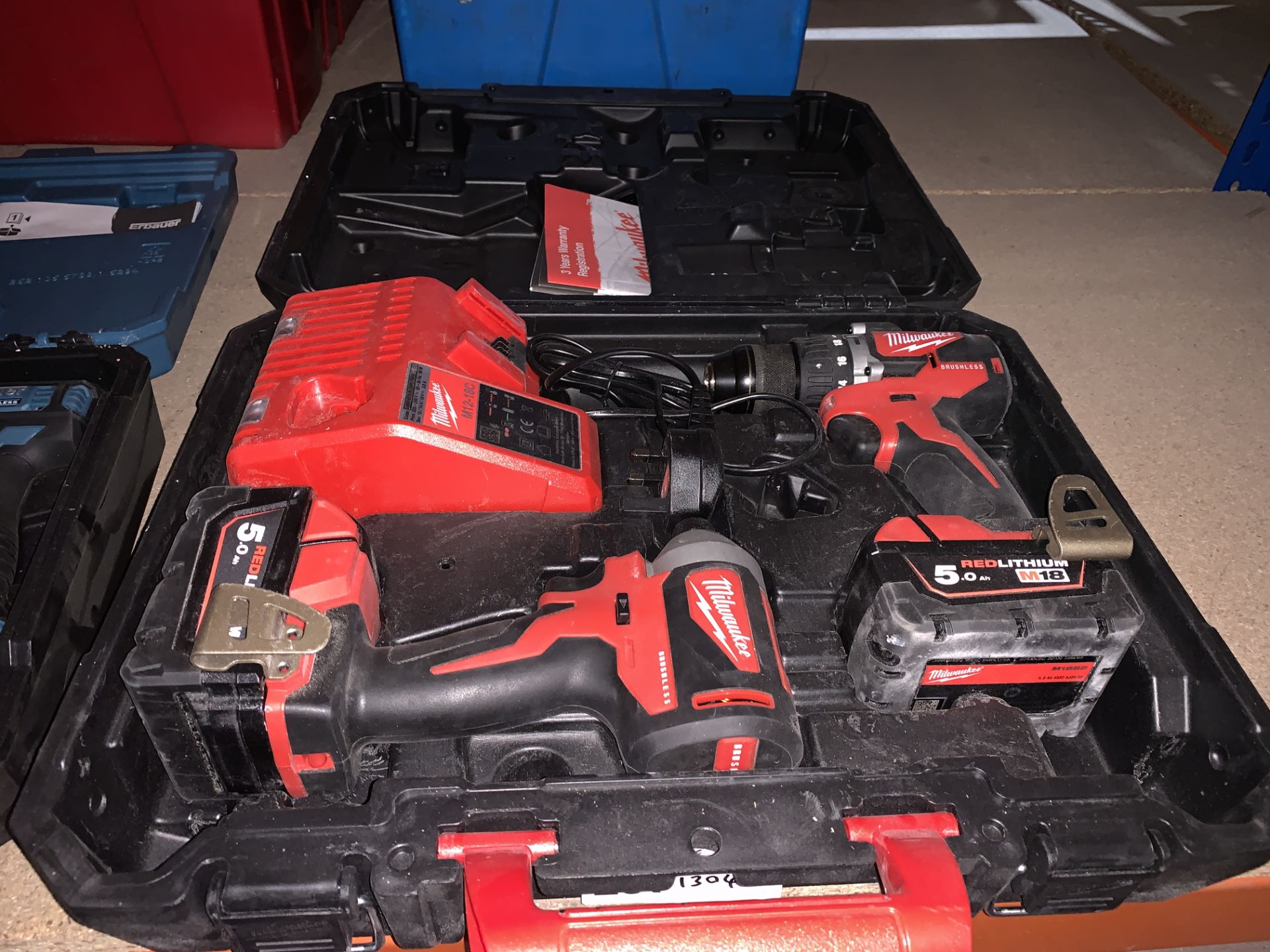 MILWAUKEE M18 CBLPP2A-502C 18V 5.0AH LI-ION REDLITHIUM BRUSHLESS CORDLESS COMBI DRILL & IMPACT