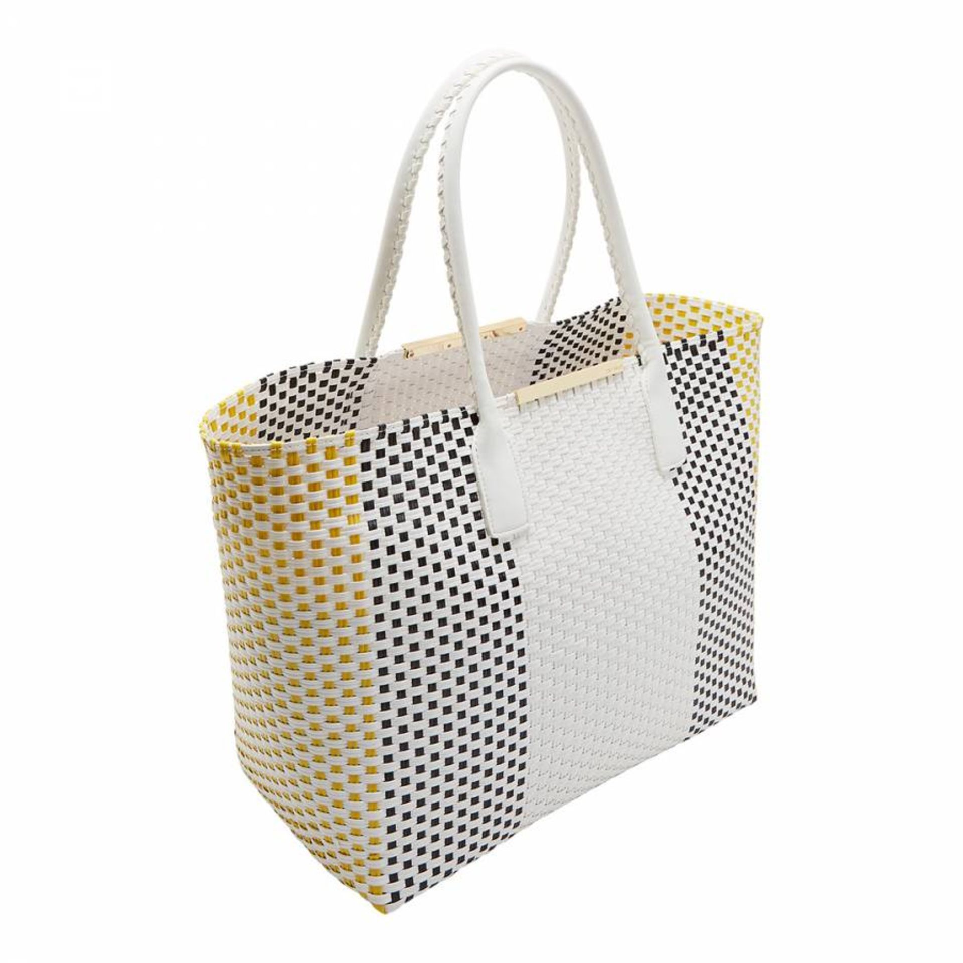 BRAND NEW TED BAKER MAXINEE WHITE WOVEN LARGE TOTE BAG (9269) RRP £136 (352/27)