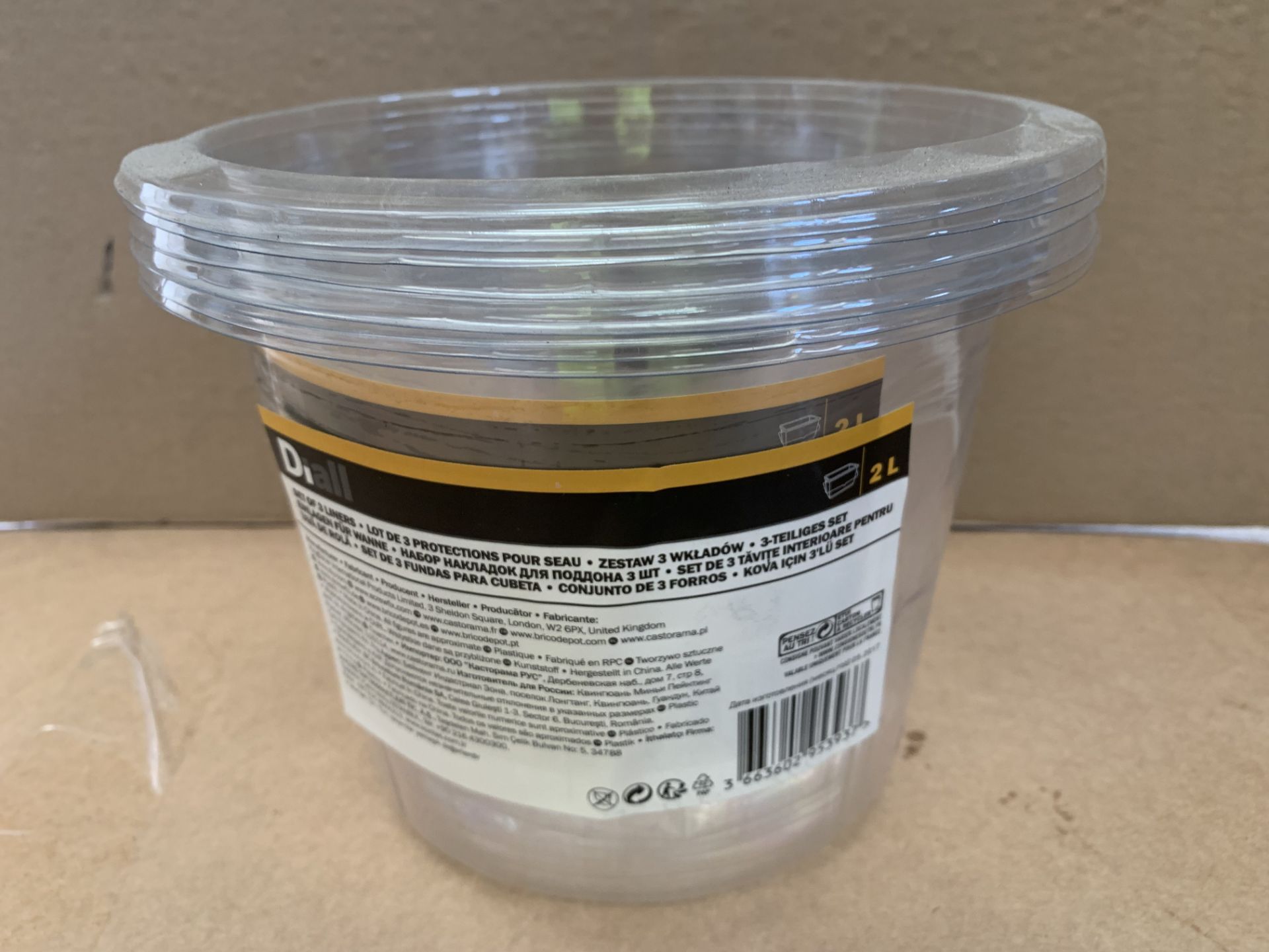 96 X PACKS OF 3 2L BUCKET LINERS (202/27)