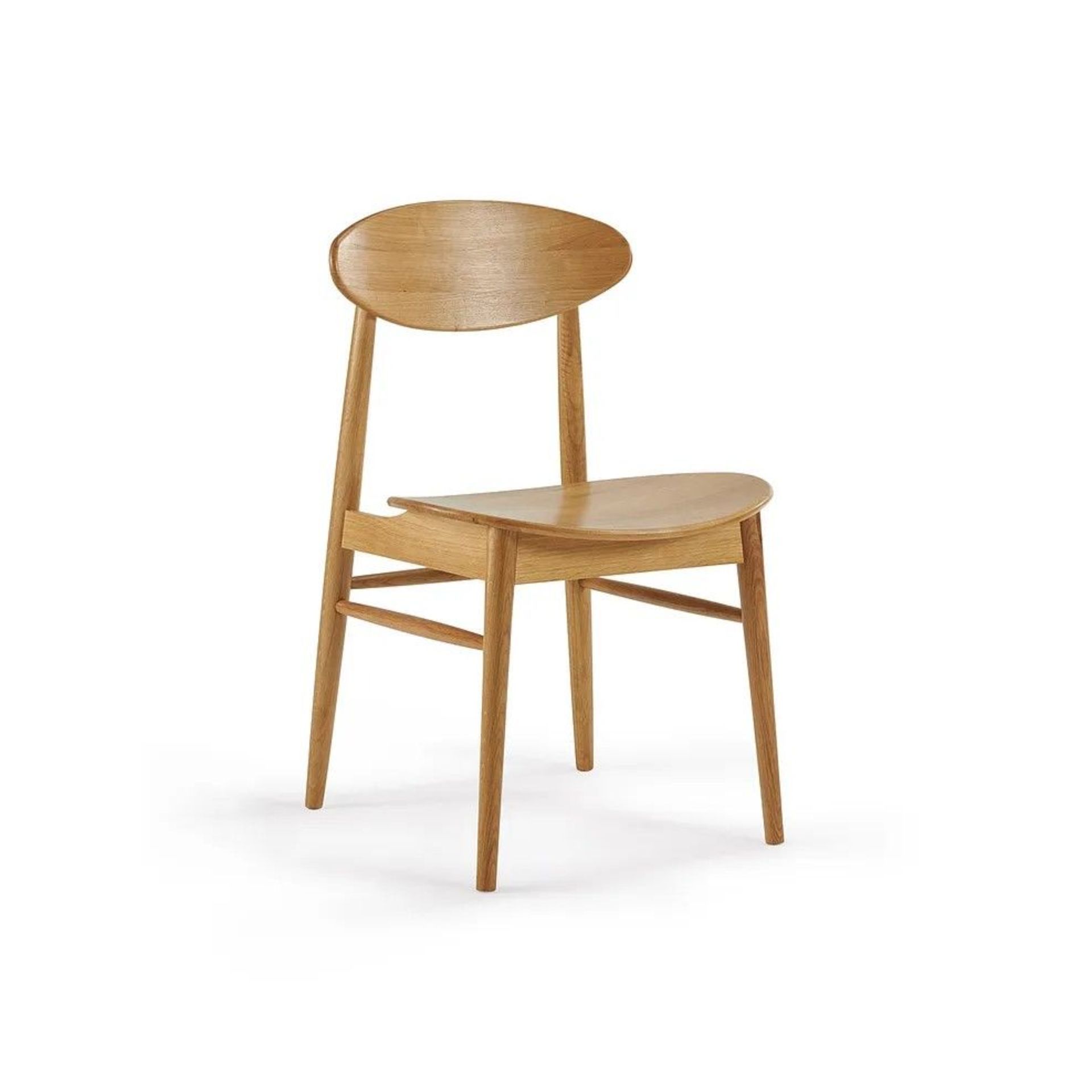 4 X NEW BOXED OSCAR SOLID OAK DINING CHAIRS. SET RRP £640. With its contemporary, yet versatile