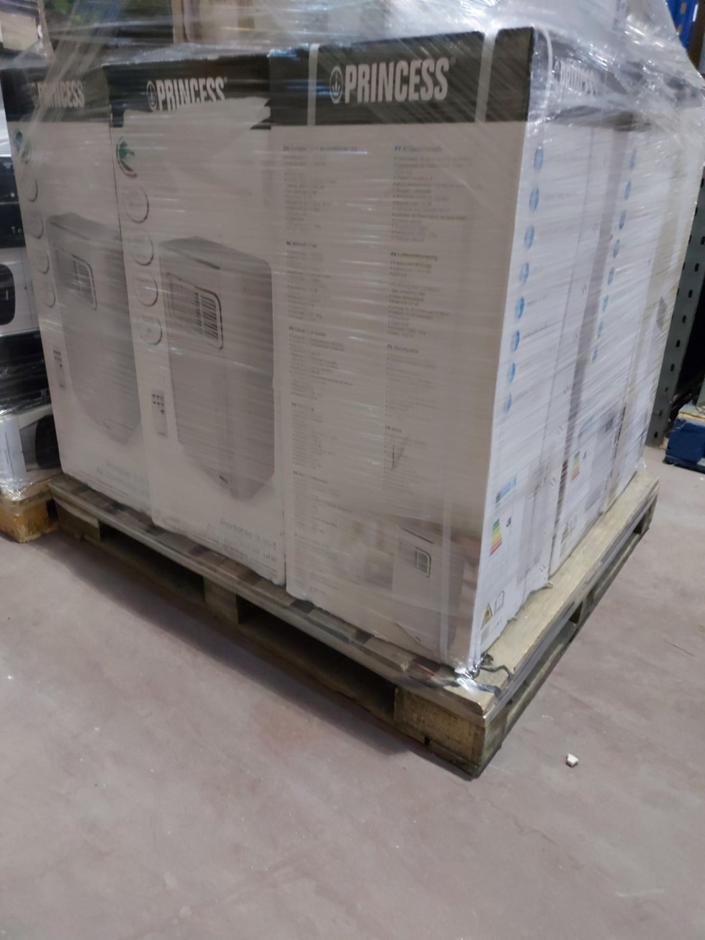 PALLET TO CONTAIN 4 x PRINCESS WHITE AIR CONDITIONER 9000 BTU. RRP £399.99 EACH. 1000 Watt mobile - Image 2 of 3