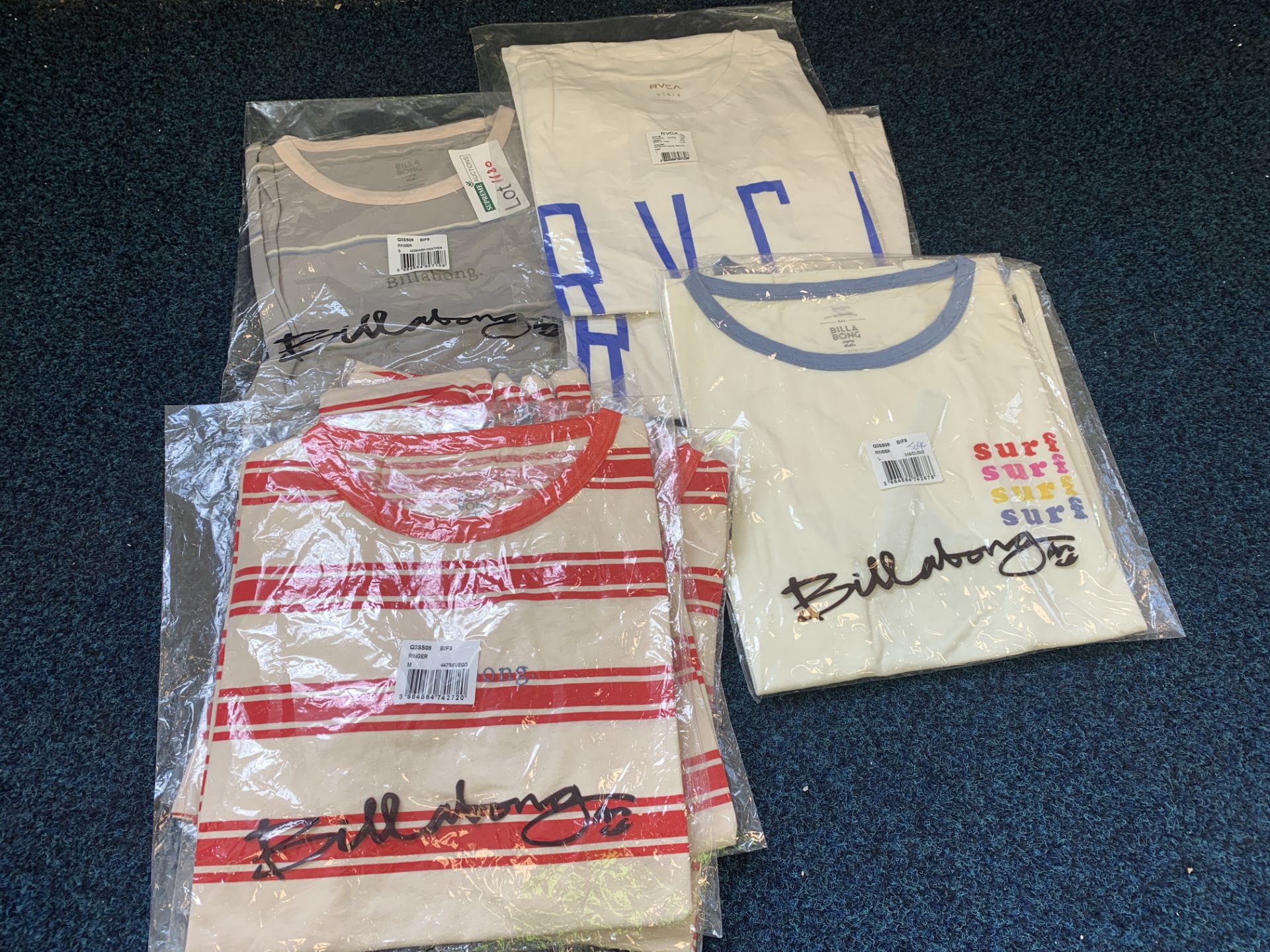 10 X BRAND NEW BILLABONG/RVCA TOPS IN VARIOUS STYLES AND SIZES RRP £275