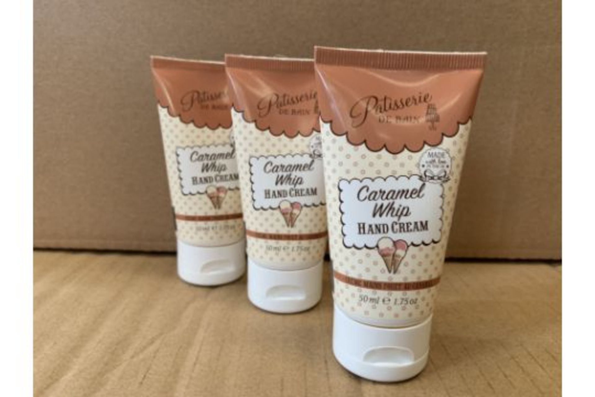 50 X BRAND NEW 50ML PATISSERIE DE BAIN CARAMEL WHIP HAND CREAM