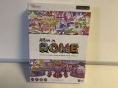 PALLET TO CONTAIN 480 X NEW BOXED WHEN IN ROME - THE TRAVEL TRIVIA GAME WHERE REAL PEOPLE ASK THE