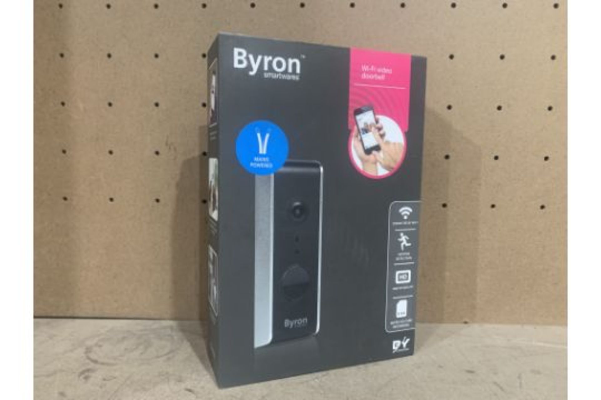 BYRON SMARTWARES MAINS POWERED WIFI VIDEO DOORBELL