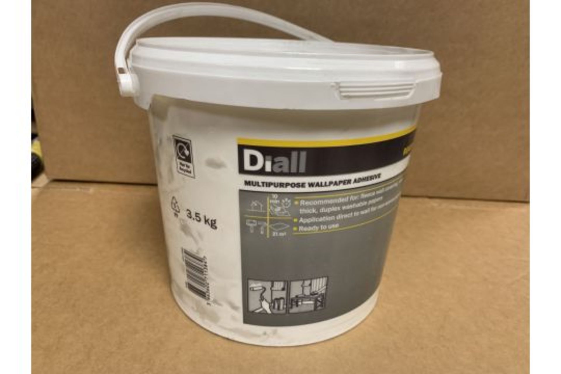 20 X NEW 3.5KG TUBS OF DIALL MULTI PURPOSE WALLPAPER ADHESIVE - READY MIXED